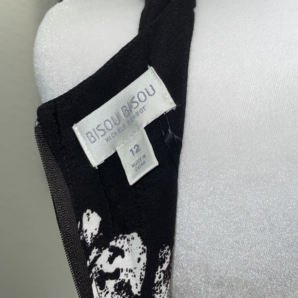 Bisou bisou black and white jumpsuit with belt new with tags - Picture 10 of 10